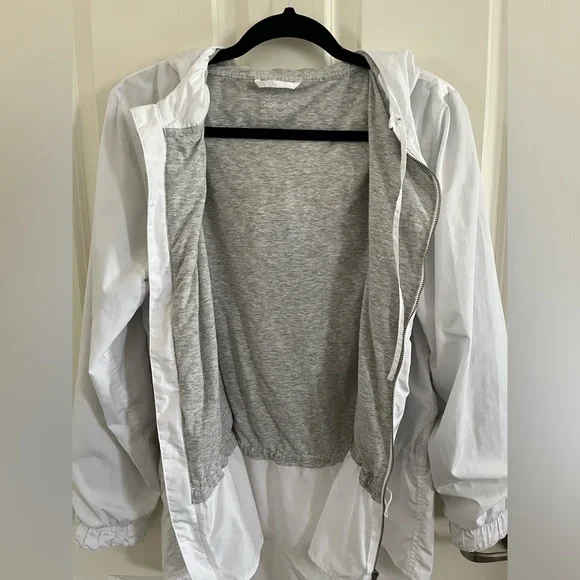 GAP Body Women’s White Lined Windbreaker with Hood; Size Medium. - Picture 5 of 9